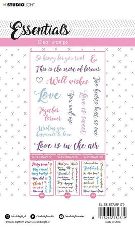 Studio Light - Clear Stamp Sentiments/Wishes Love