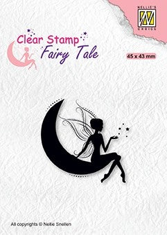 Nellie's Choice - Clear Stamps - Fairy Tale-17 "Elf on Moon"