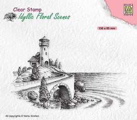 Nellie's Choice - Clear Stamps - Floral Scenes Sea with lighthouse