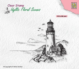 Nellie's Choice - Clear Stamps - Floral Scenes Lighthouse