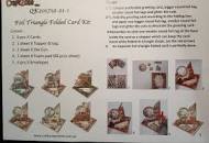 3D - PUSH OUT - Christmas Foil Triangle Folded Cards- Assorted Christmas designs #1