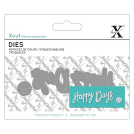 Xcut Mini Die - Mini Sentiment Die -Happy Days
