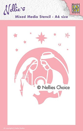Nellie's Choice - Mixed Media Stencil - Holy Family