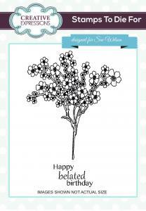 Creative Expressions - Rubber Stamps - Happy Belated Birthday