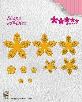 Nellie's Choice - Shape Dies - Poinsettia - demo