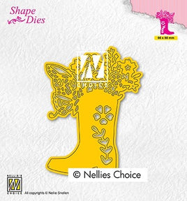 Nellie's Choice - Shape Dies - "Boot with Flowers"
