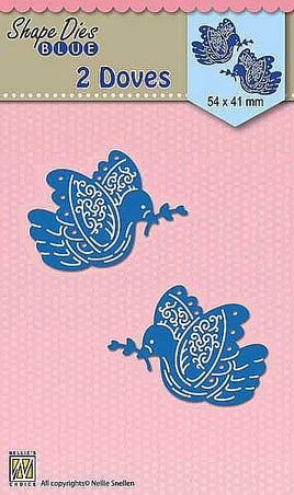 Nellie's Choice - Shape Dies- Blue - " 2 Doves"