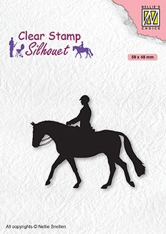 Nellie's Choice - Clear Stamps - Silhouette Horseman