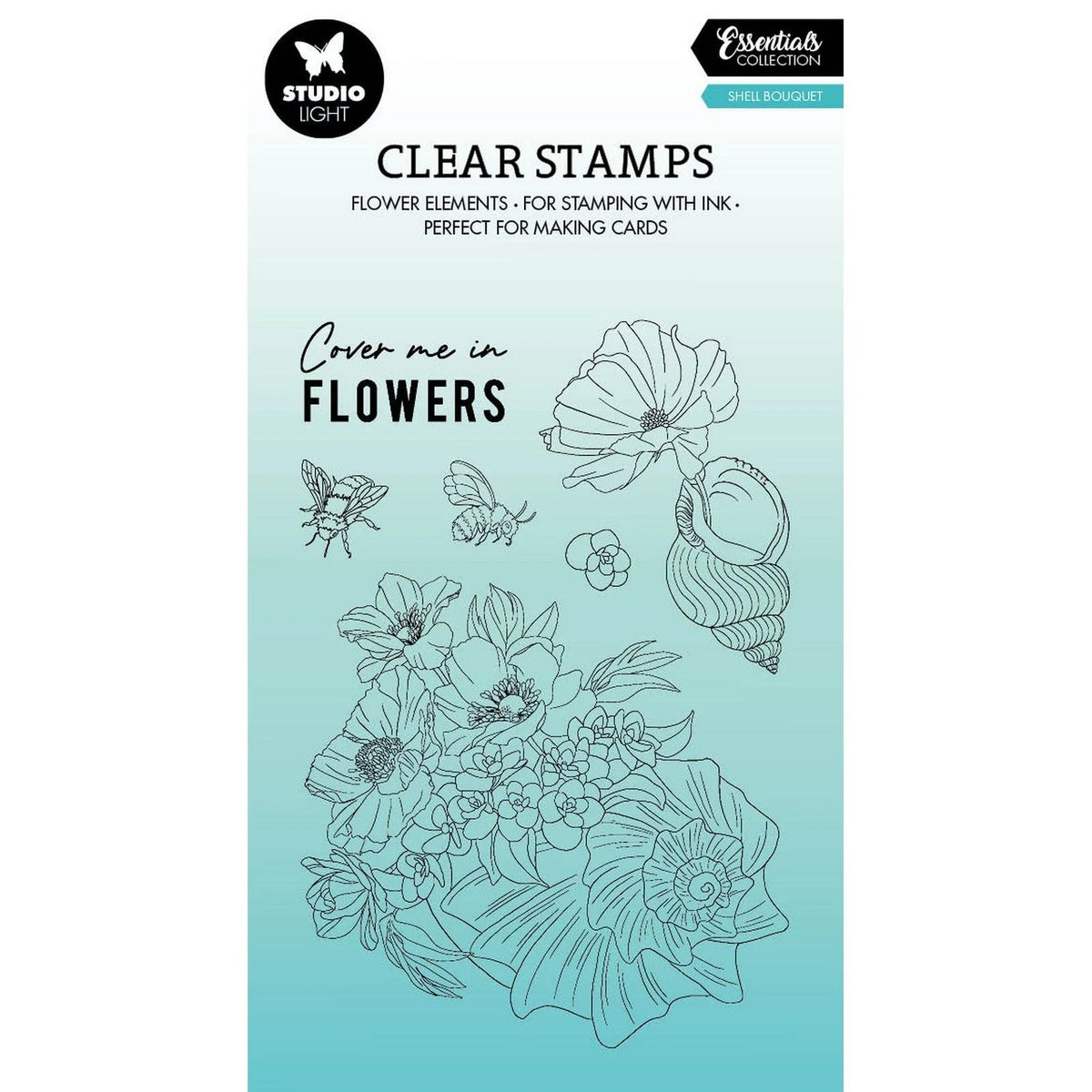 Studio Light • Essentials Clear Stamp Shell Bouquet| Craftzone Australia