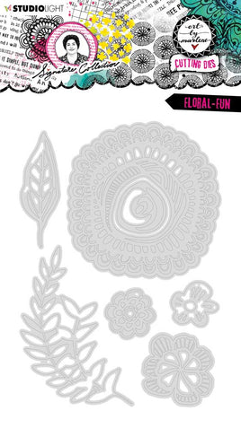 Art By Marlene - Signature Collection - Cutting & Embossing Die Set - Floral Fun