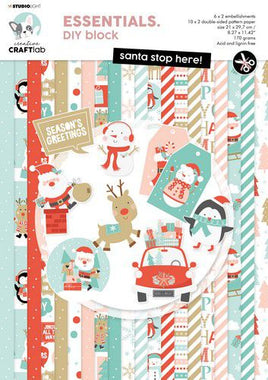 Craft Lab - Essentials Studio Light DIY Block A4 Essentials nr.35 Santa Stops Here