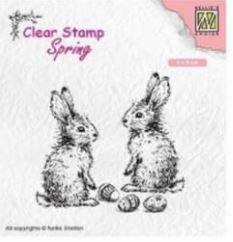 Nellie's Choice - Clear stamps Spring "two hares"